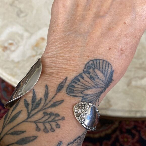 Gorham Sterling Silver Plate Handcrafted Spoon Cuff Bracelet - Picture 10 of 12